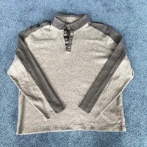 Calvin Klein Gray Quarter-snap Pullover - sz Large